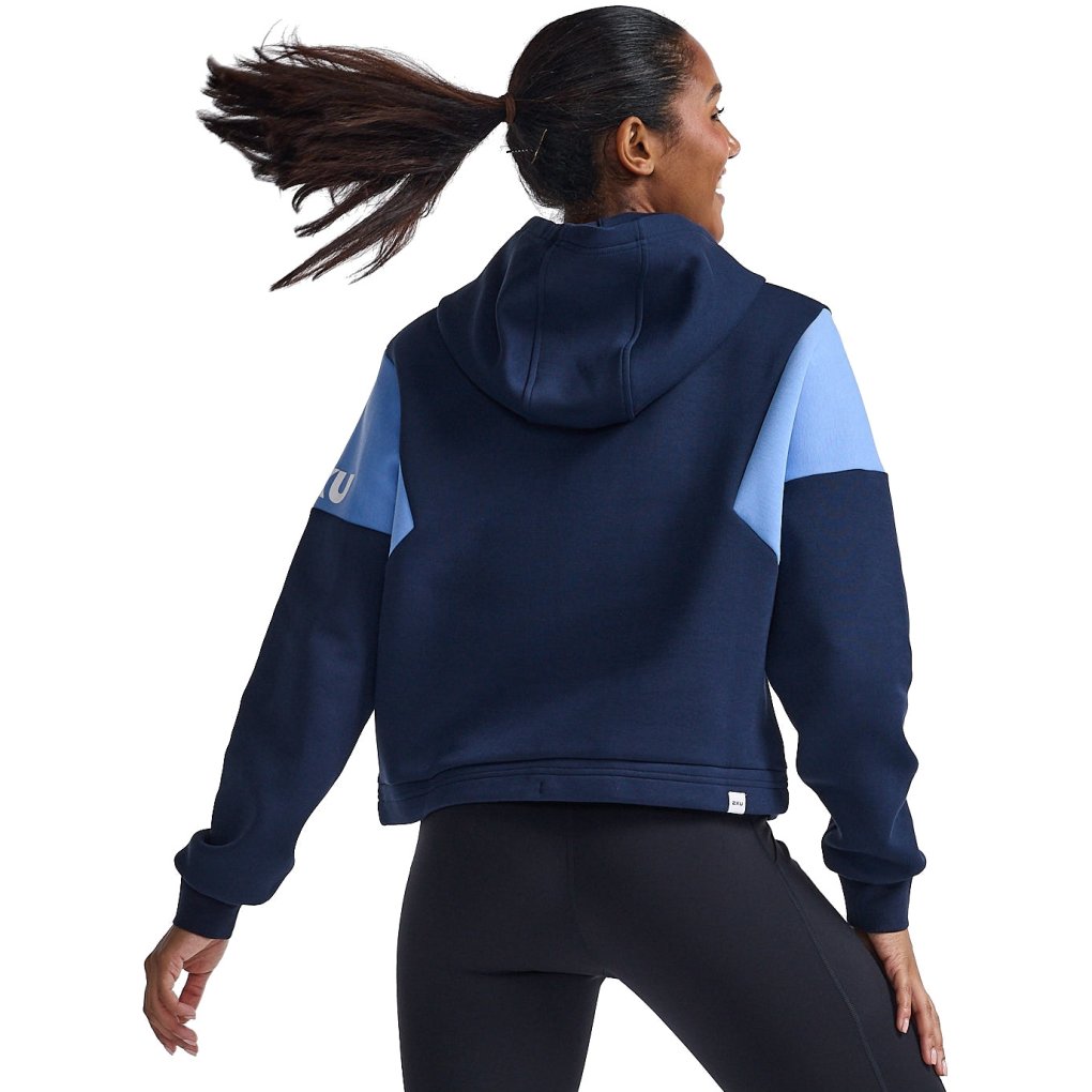 2XU Form Spliced Crop Hoodie Women - midnight/hydrangea