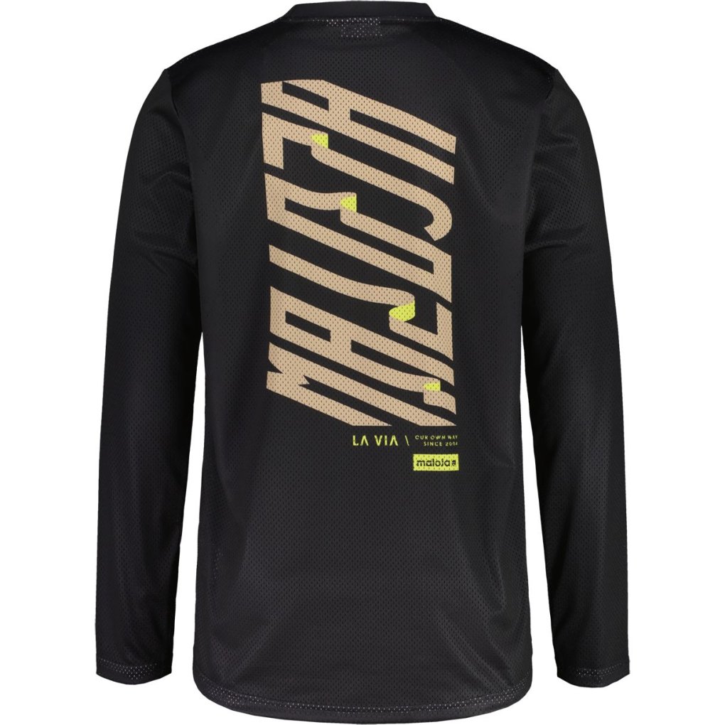 Maloja PfeifferkogelM. Dirt Shirt Men - deep black multi 8862