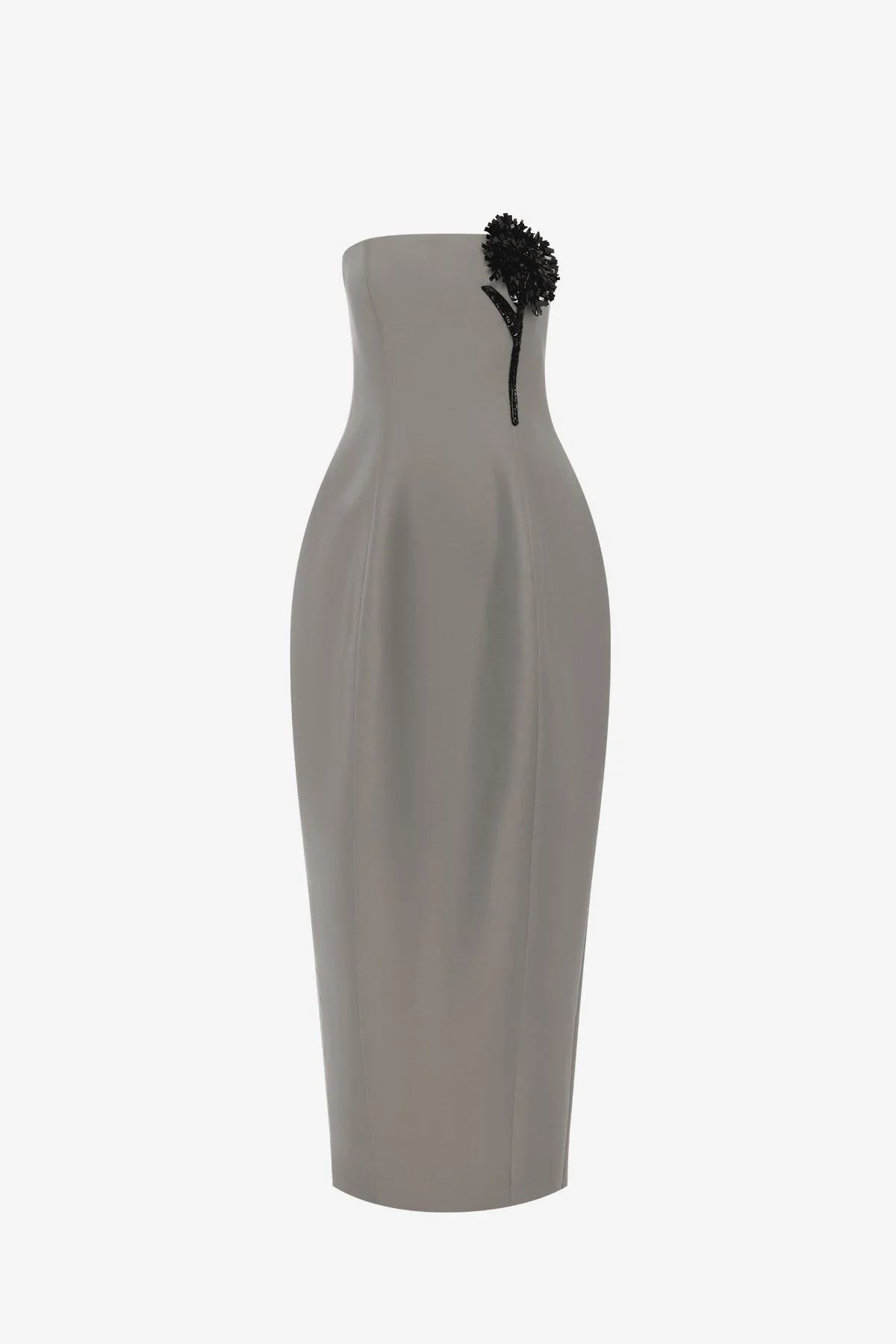 Jessica Cocoon Bustier Maxi Dress - Steel