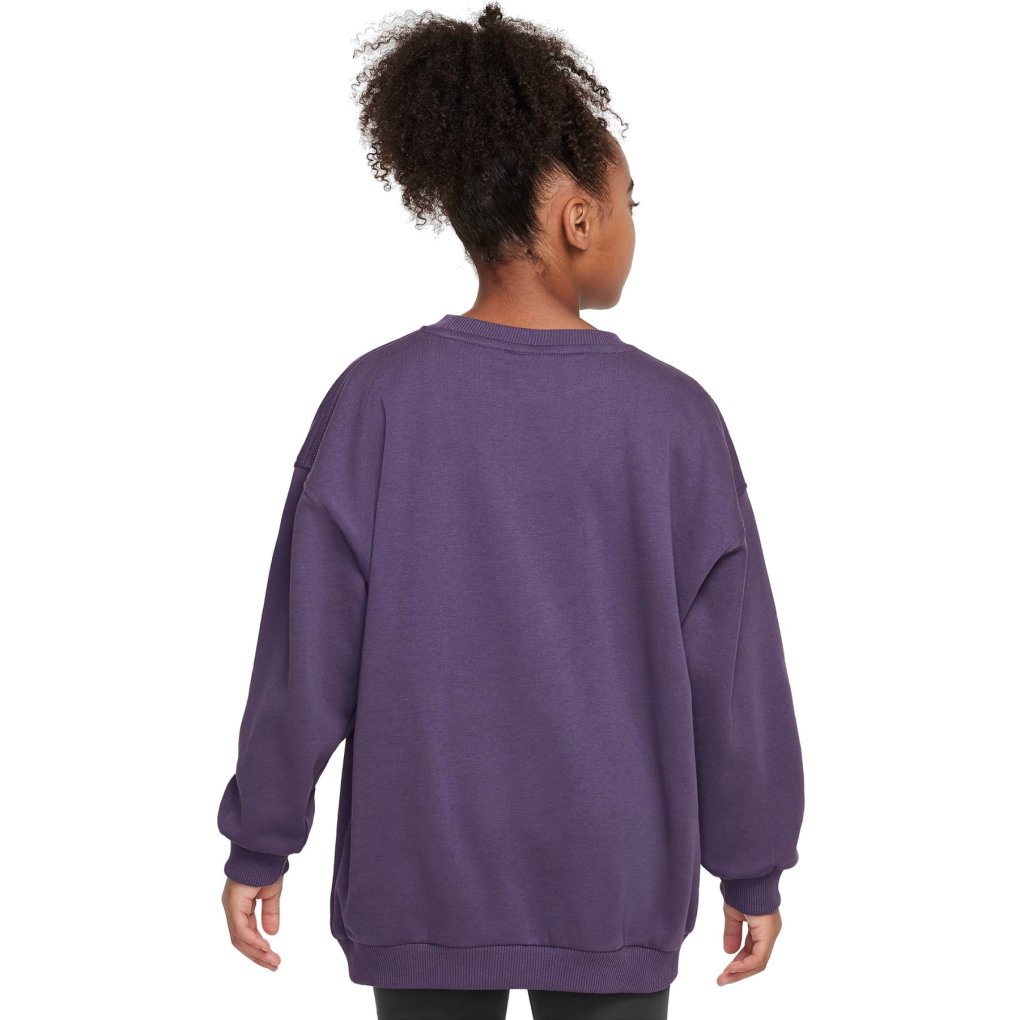 Nike Sportswear Club Oversized Fleece Sweatshirt Kids - dark raisin/metallic silver HM6527-573