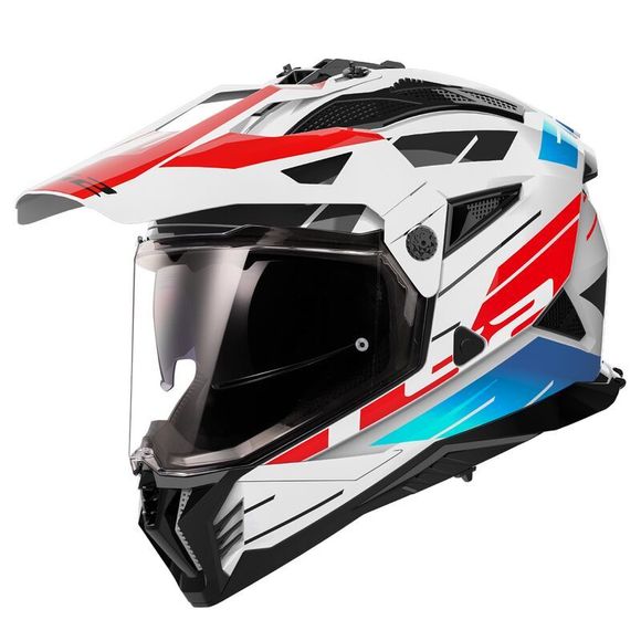 Casque intégral LS2 MX702 PIONEER II NAMIB - Blanc / BleuRef : LS0896