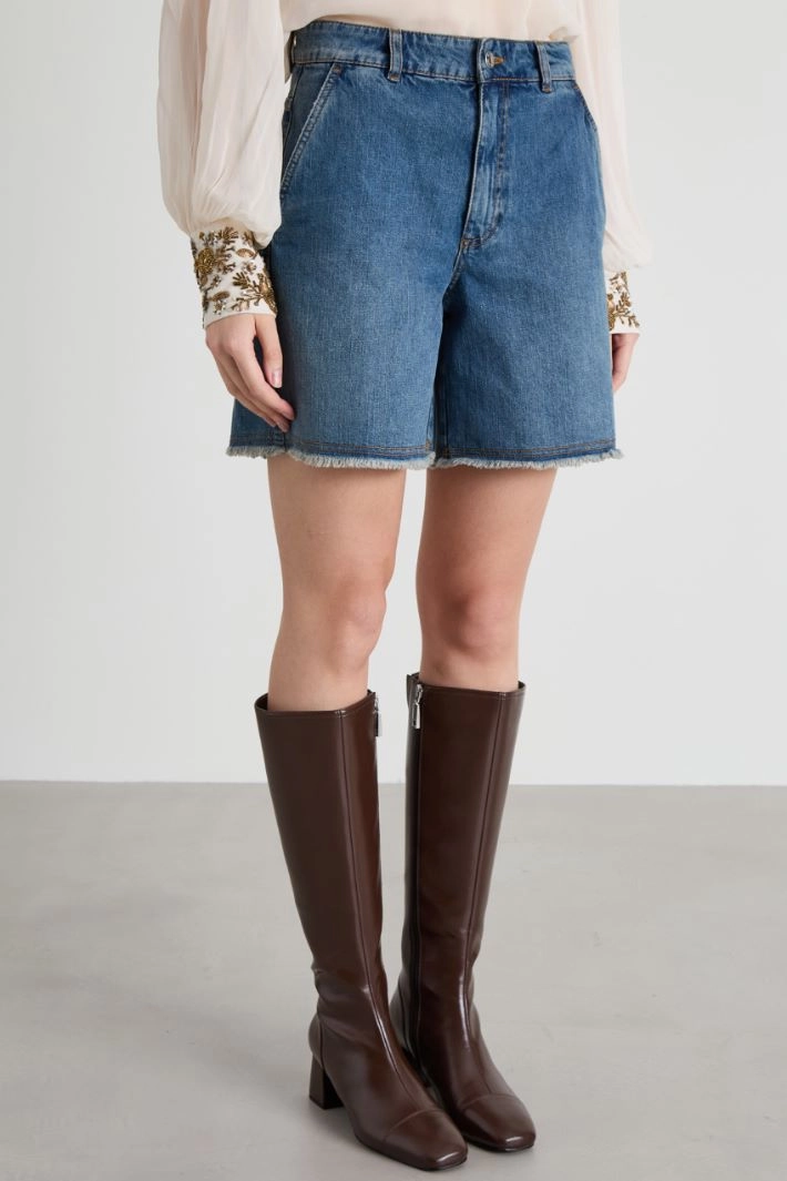Denim shorts - BLUE