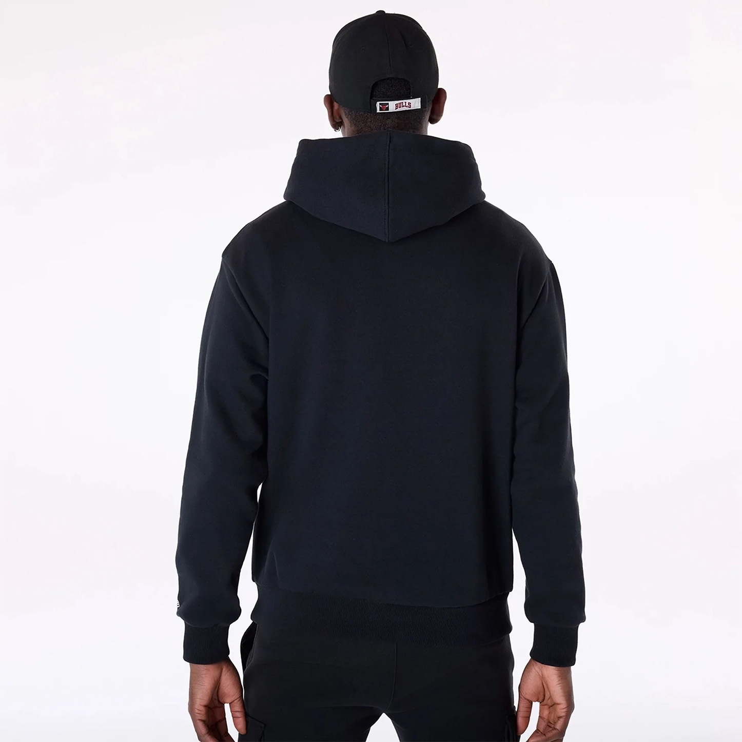 Chicago Bulls Block Graphic New Era Oversized NBA Hoodie Black