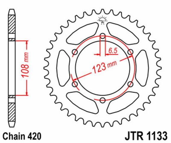 Couronne JT. acier standard 1133 - 420Ref : JTC00025A / 1074878002
