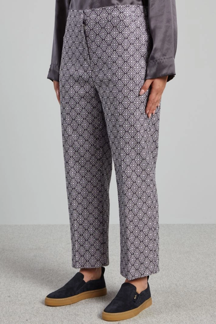 Jacquard trousers - LILAC BLACK ICE
