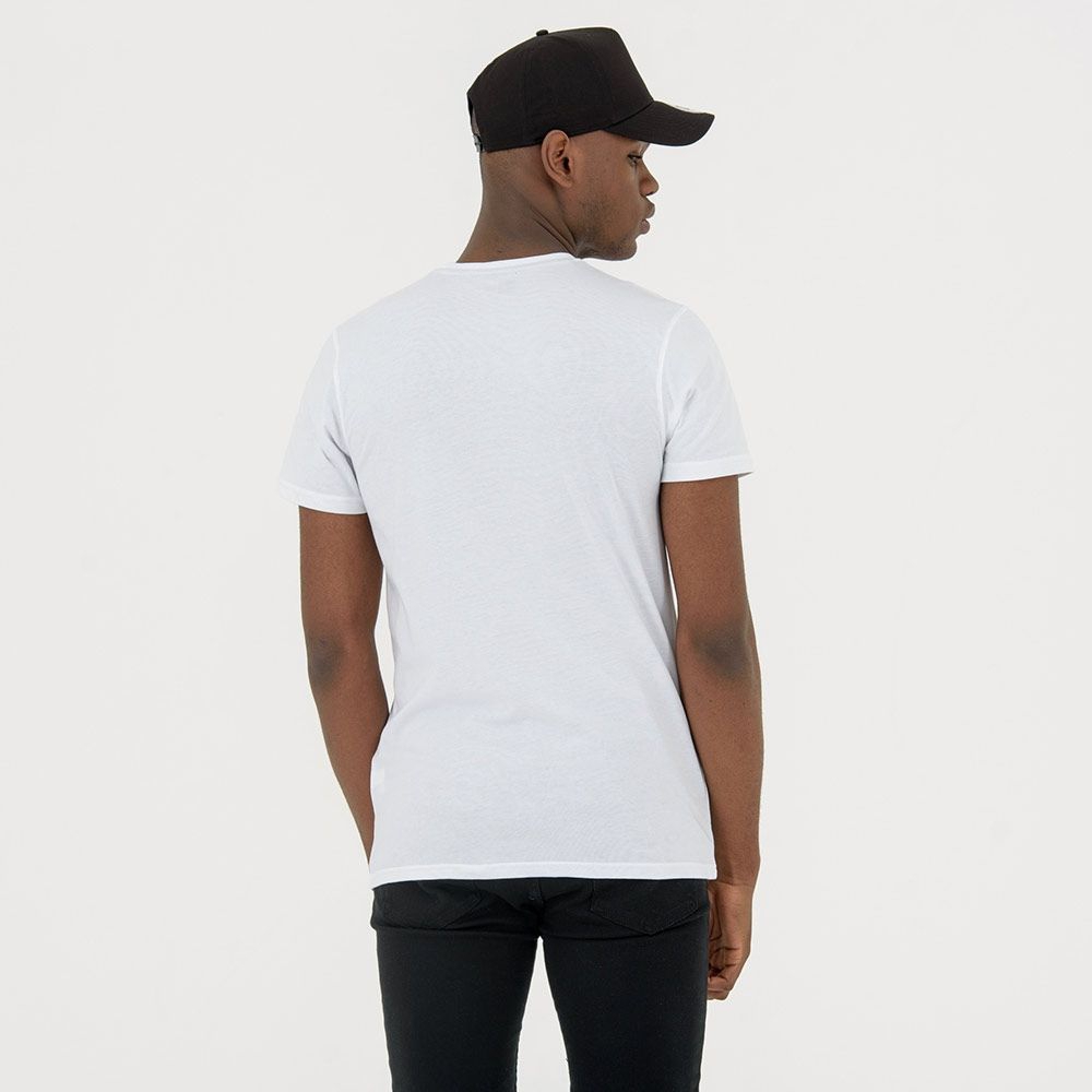 Detroit Pistons Team Logo New Era NBA T-Shirt White