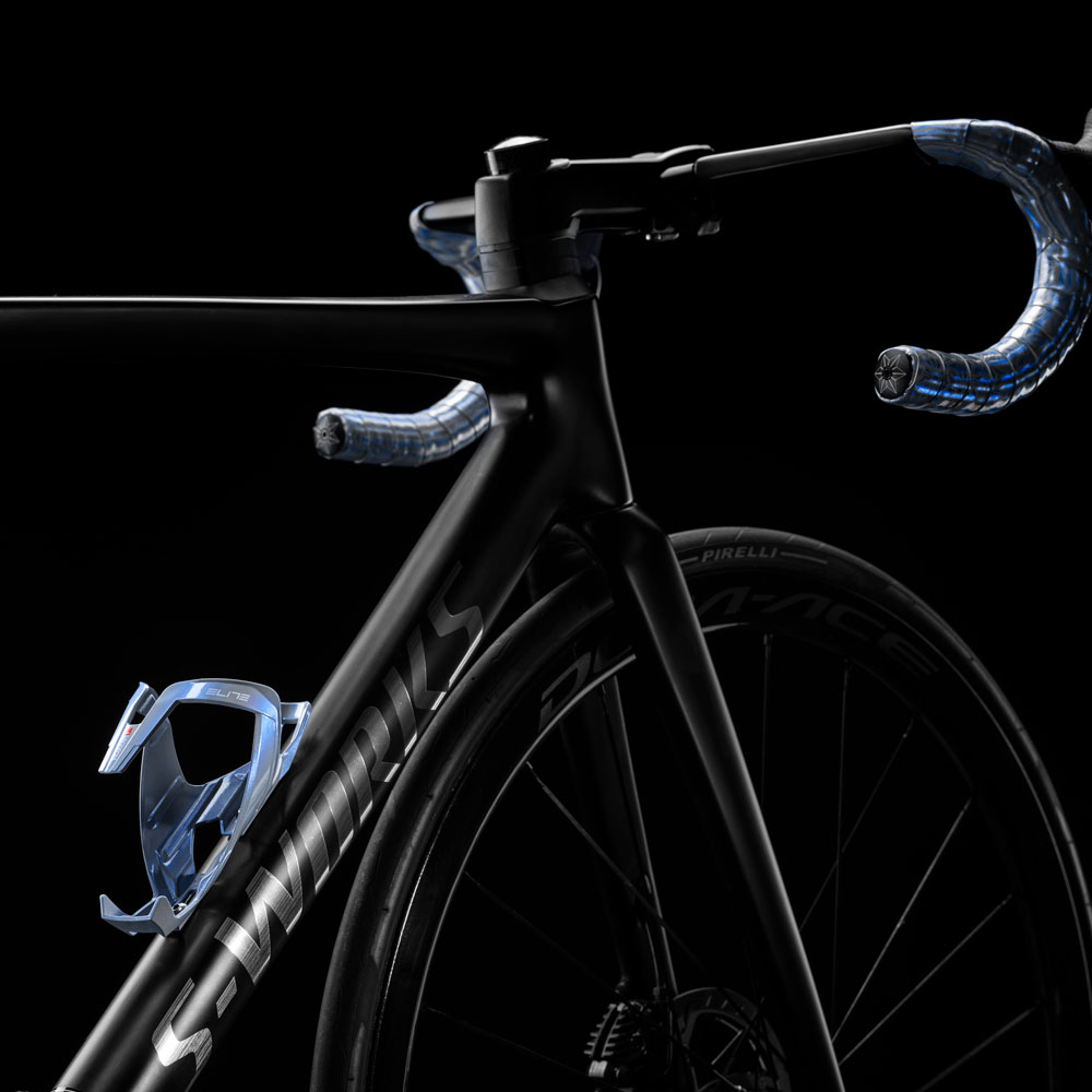 Elite Vico Glam Bottle Cage - glossy / grey metal white