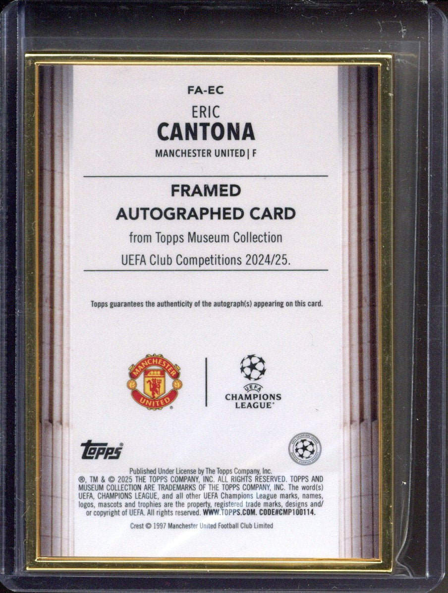 2024-25 Topps Museum Eric Cantona Framed Autograph /10