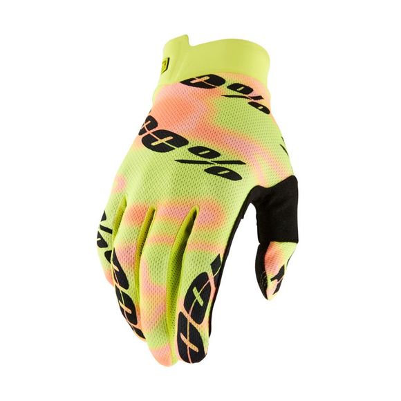 100% ITRACK cross Gloves — KALEDO 2023 — Yellow / OrangeRef: CE1233