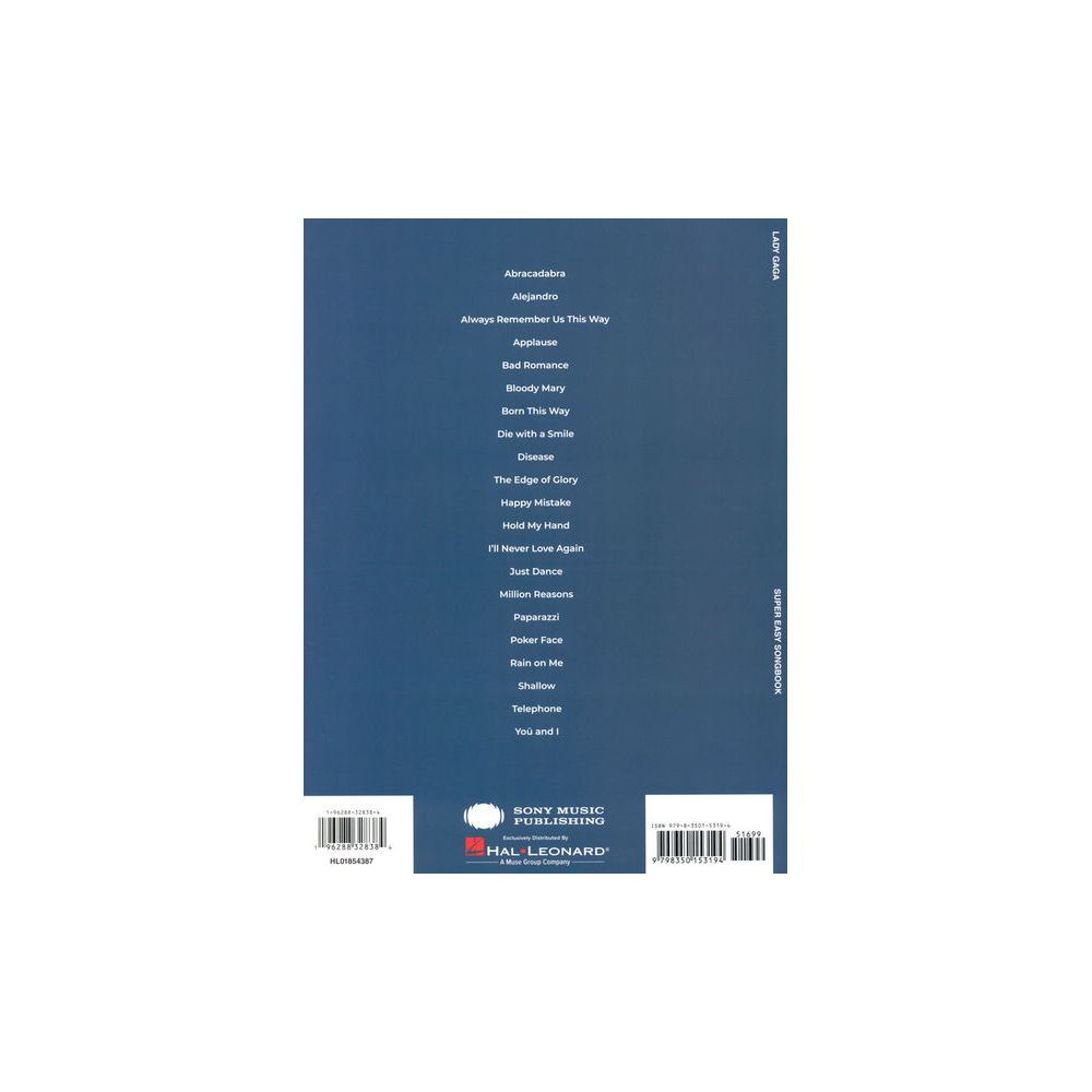 Hal Leonard Lady Gaga Super Easy – Thomann Ireland