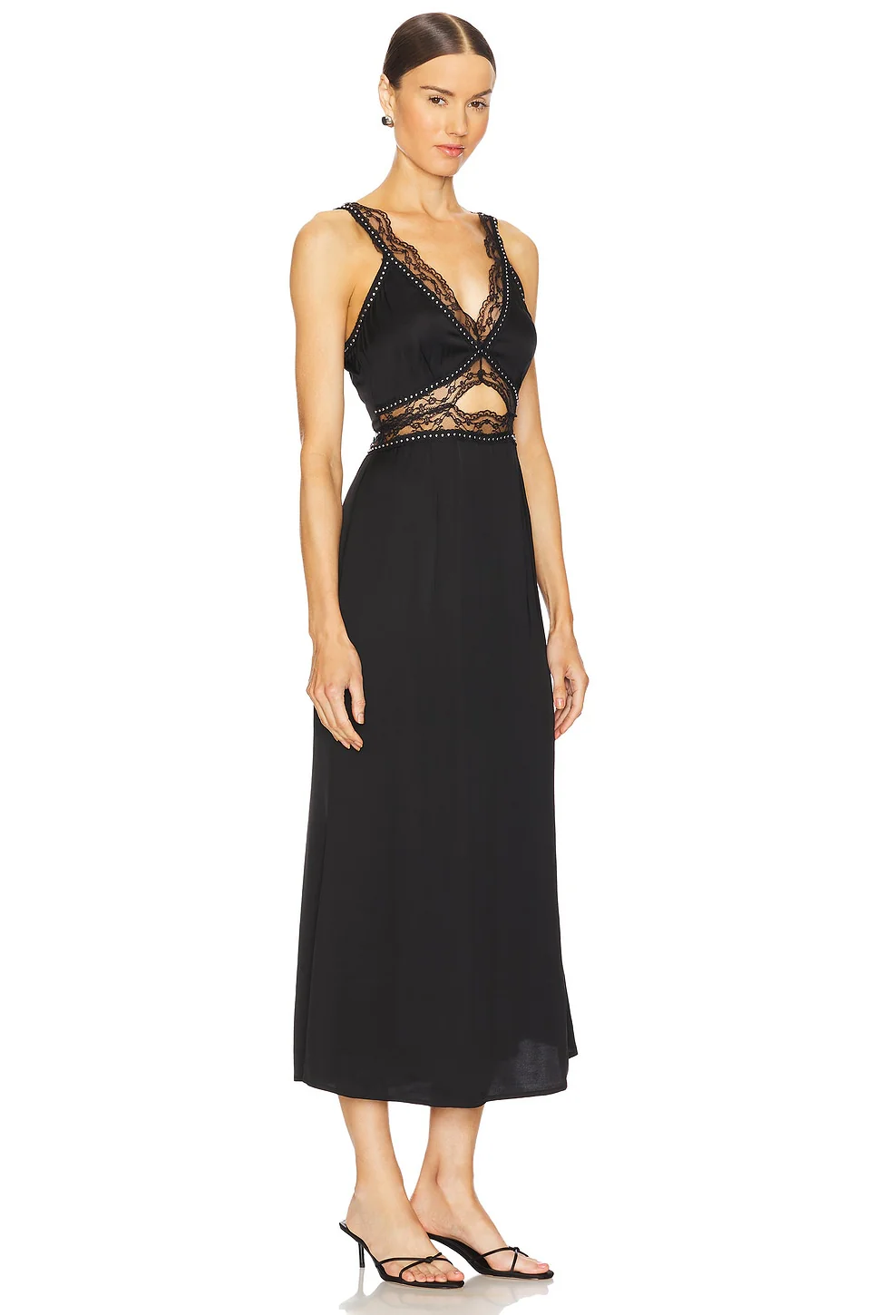 Mimi Dress With Stud Trim