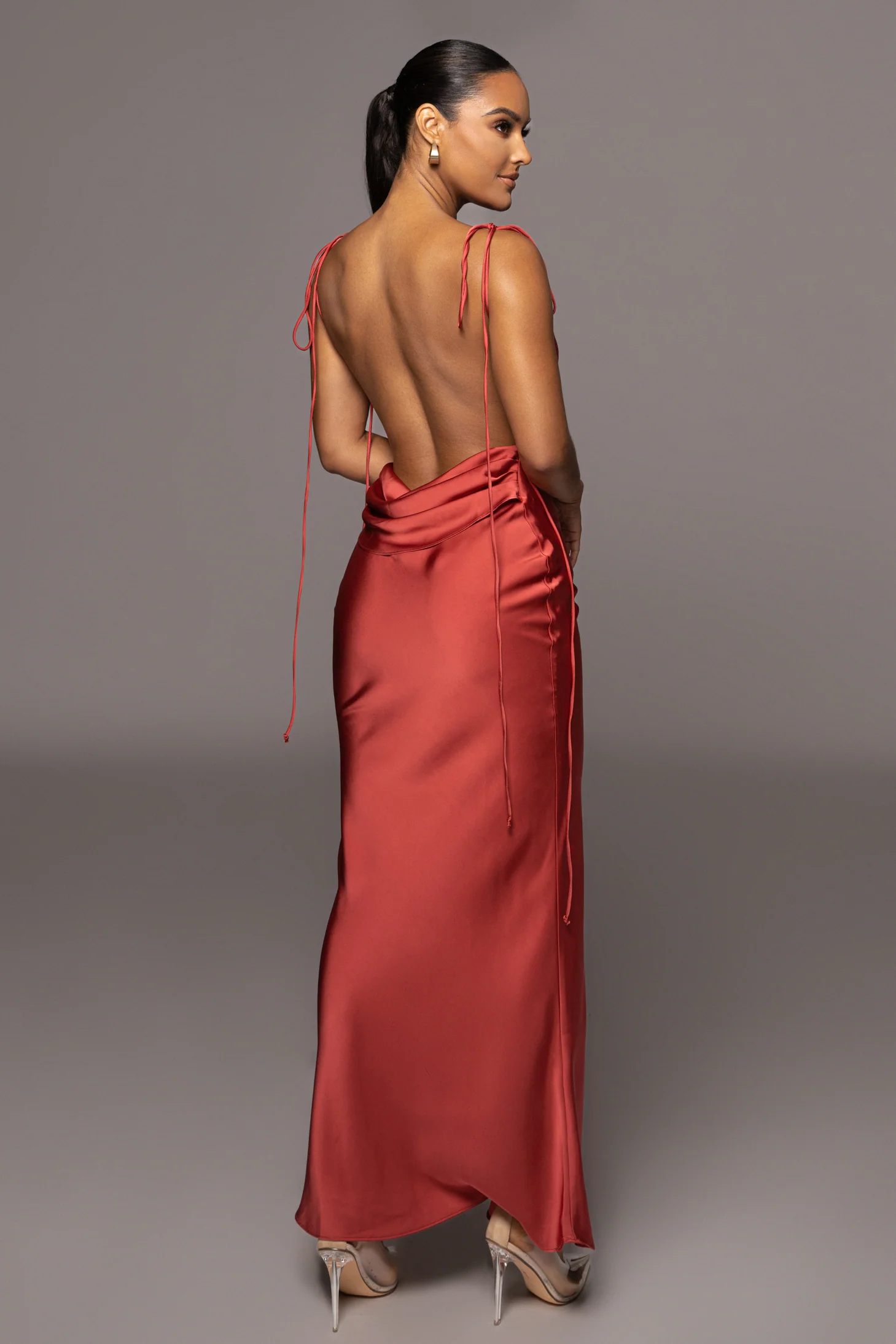 Red Irresistible Satin Maxi Dress