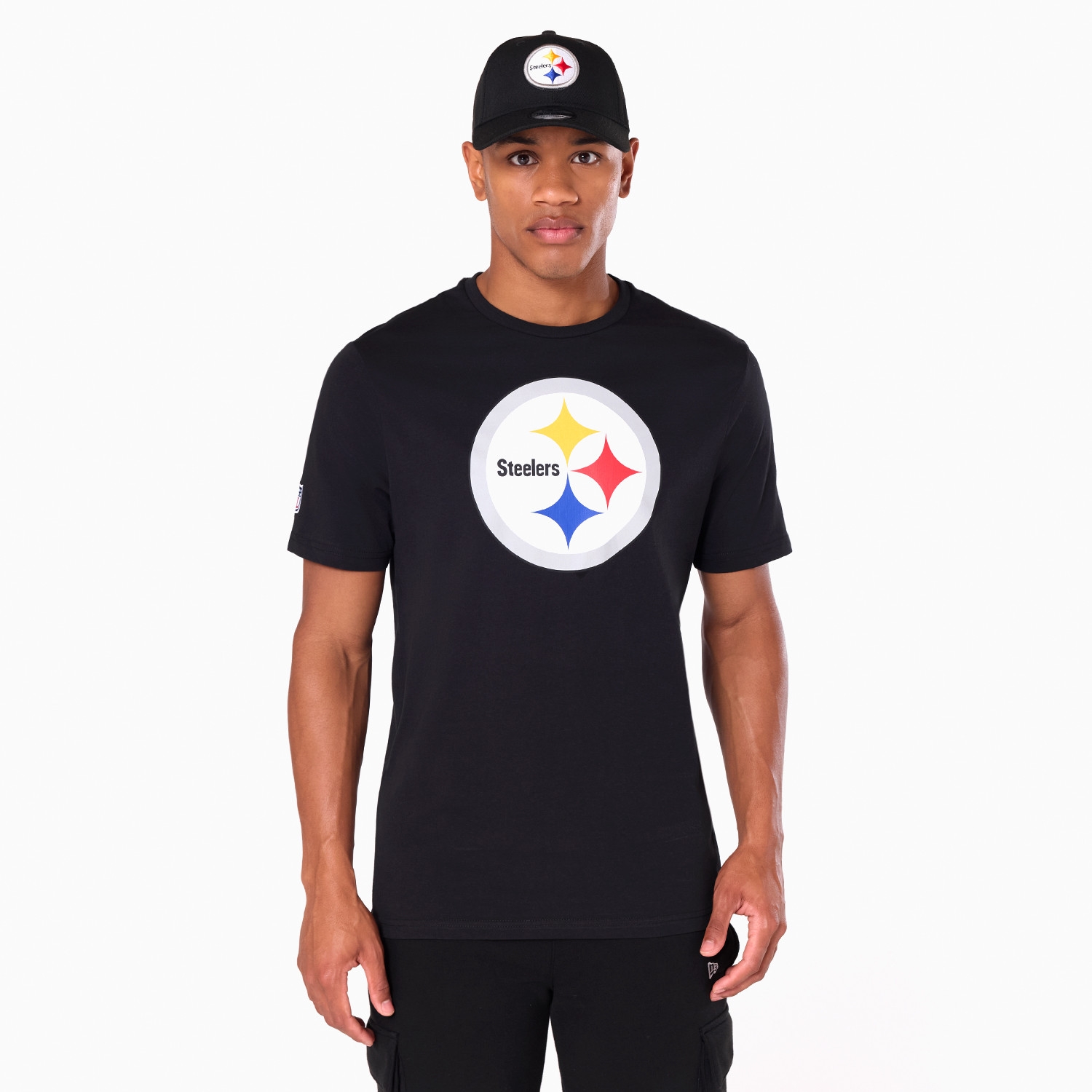 Pittsburgh Steelers Team Logo Football NFL T-Shirt Black