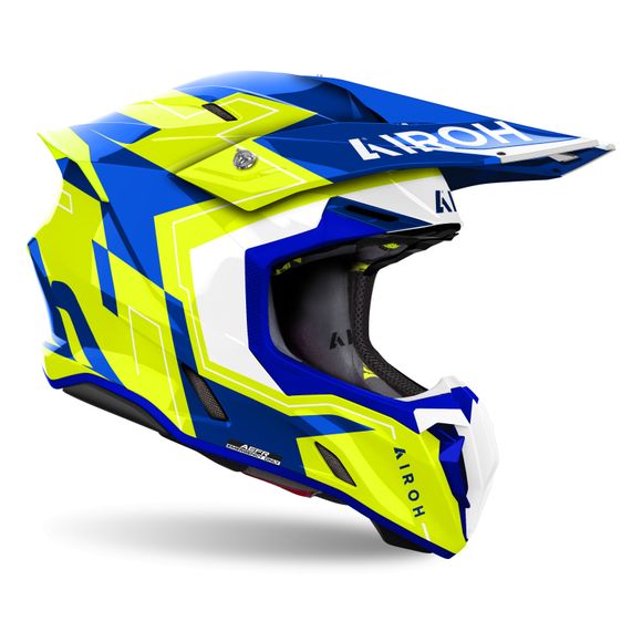 Casque cross Airoh TWIST 3 - DIZZY 2024 - Bleu / JauneRef : AR1374