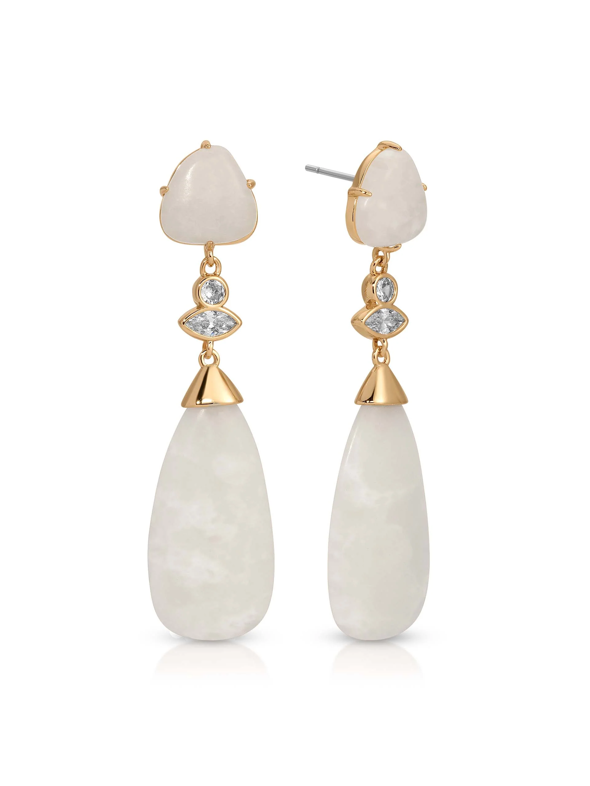 Solstice Drop Earrings in Bone