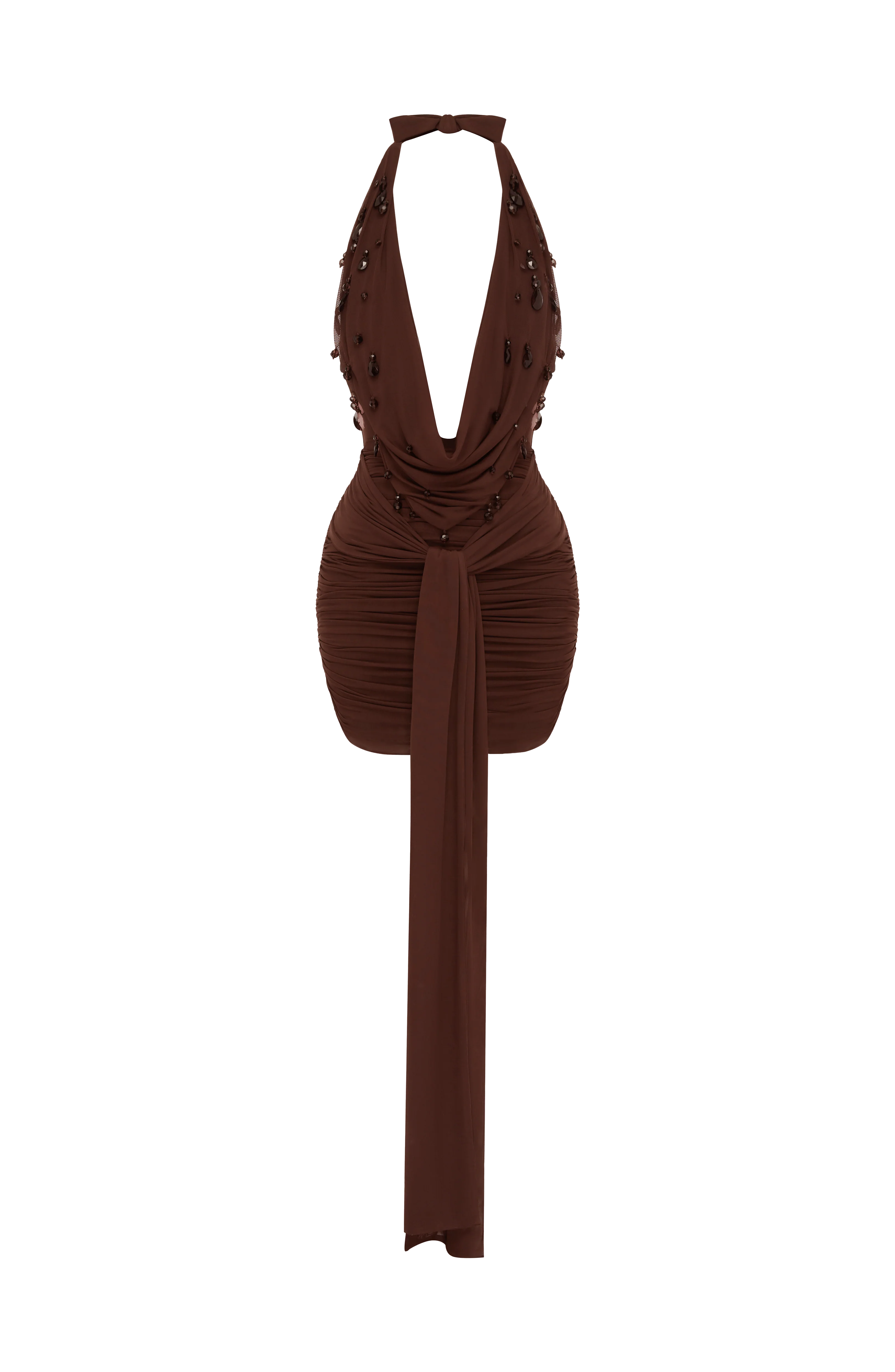 Melona Mini Dress - Plum Brown