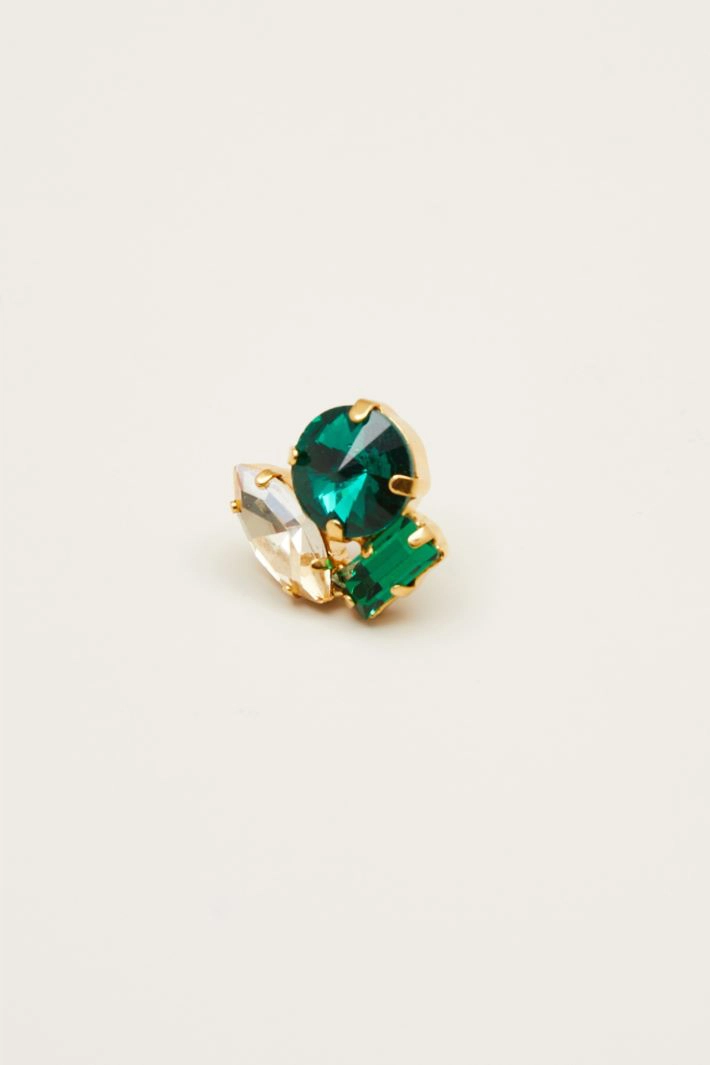 Stud earrings - GREEN GOLD