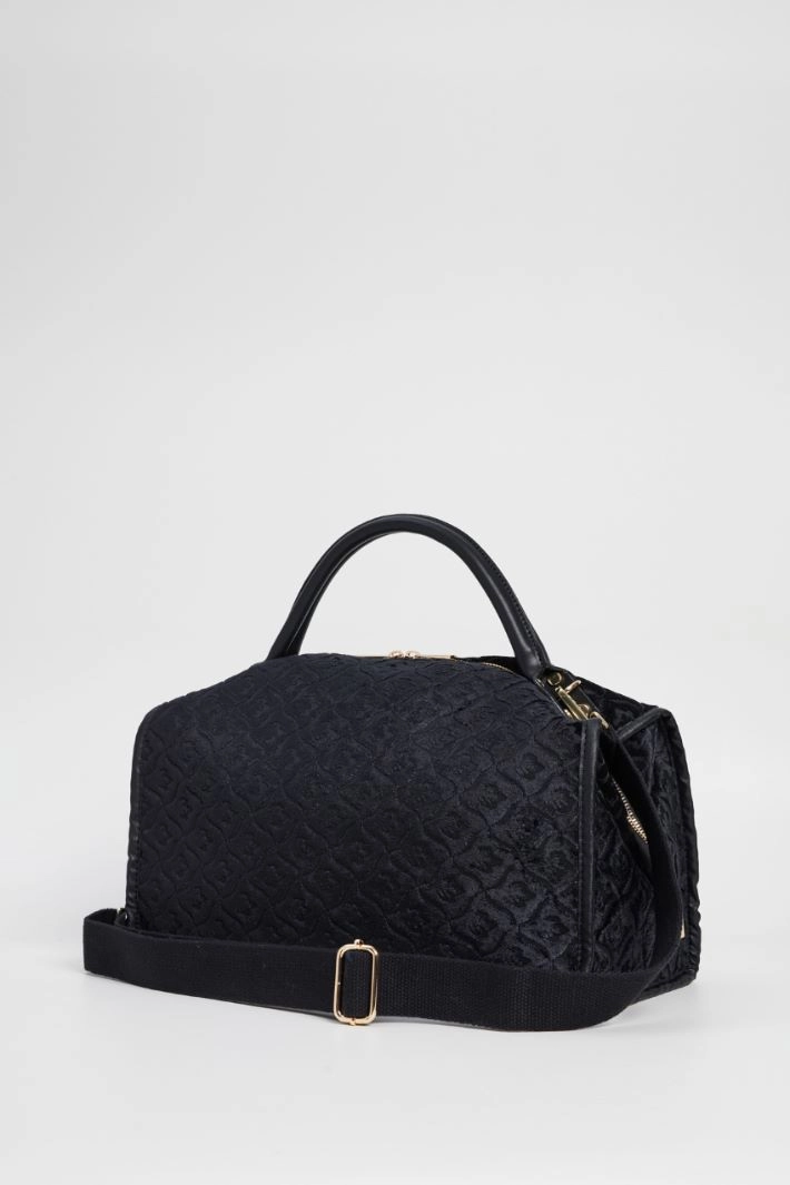 Devore velvet bag - BLACK