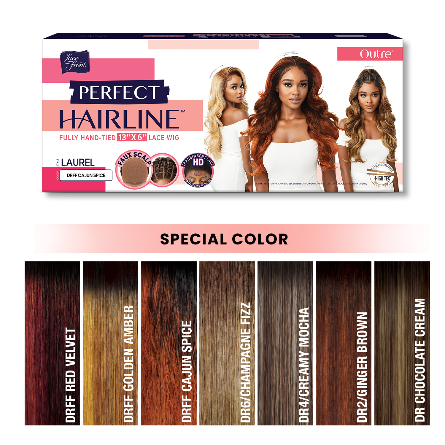 Outre Glueless HD Lace Front Wig Perfect Hairline Fully Hand-Tied 13X6 Lace Wig Laurel