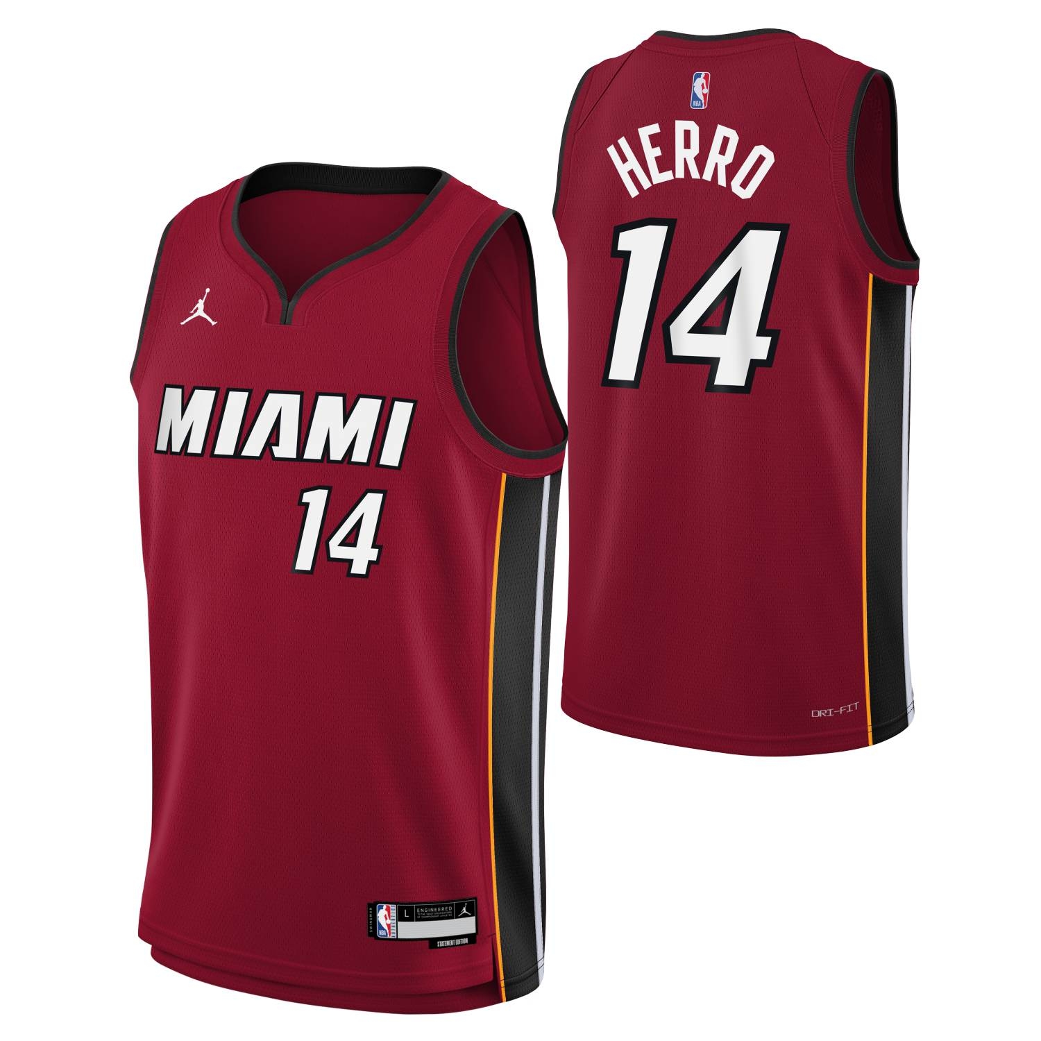 Tyler Herro #14 Miami Heat Jordan Swingman NBA Jersey Red (YOUTH)