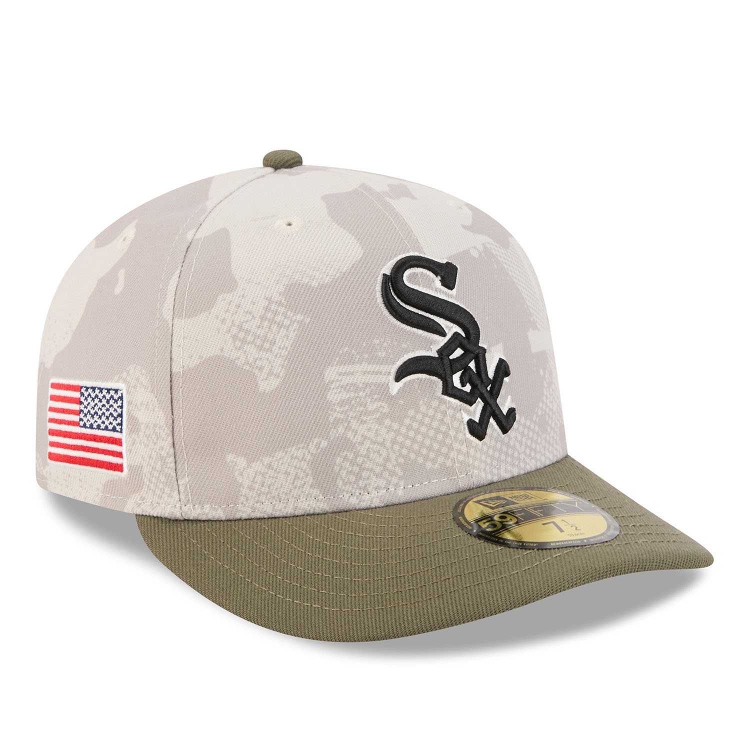 Chicago White Sox 2025 MLB Authentic Armed Forces Pre-Curved 59FIFTY Fitted Cap