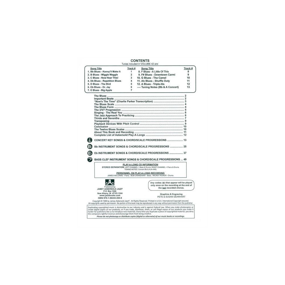 Jamey Aebersold Blues in All Keys – Thomann Ireland