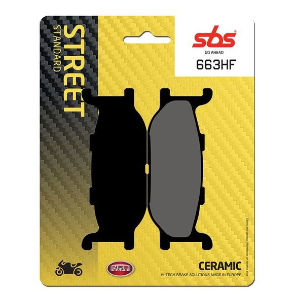 SBS 663HF Organic Front Brake PadsRef: 663HF / 663000