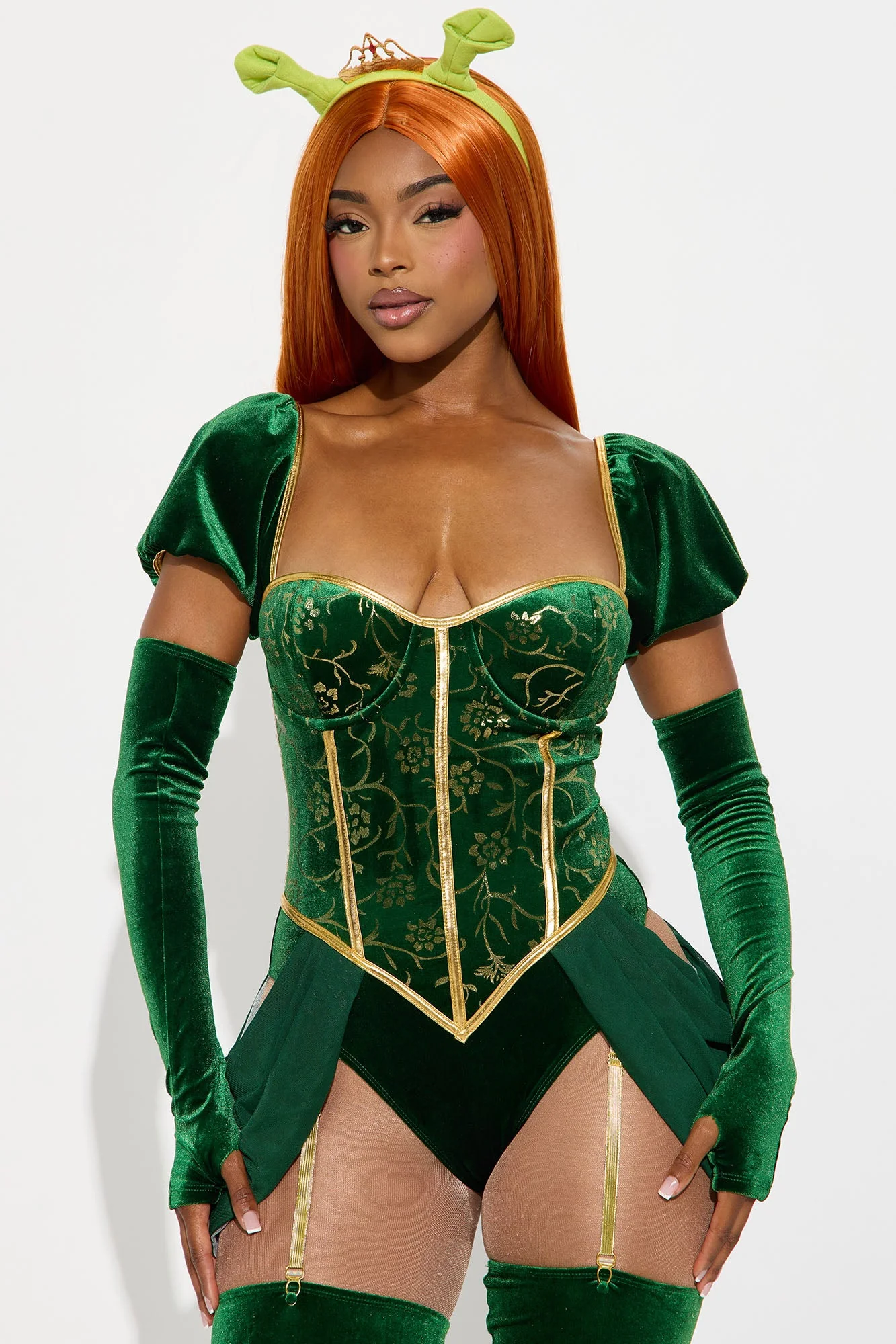 Sexy Ogre Princess 5 Piece Costume Set - Green