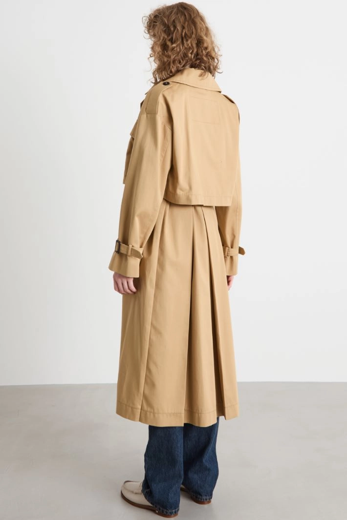 3-in-1 water-repellent gabardine trench coat - CAMEL