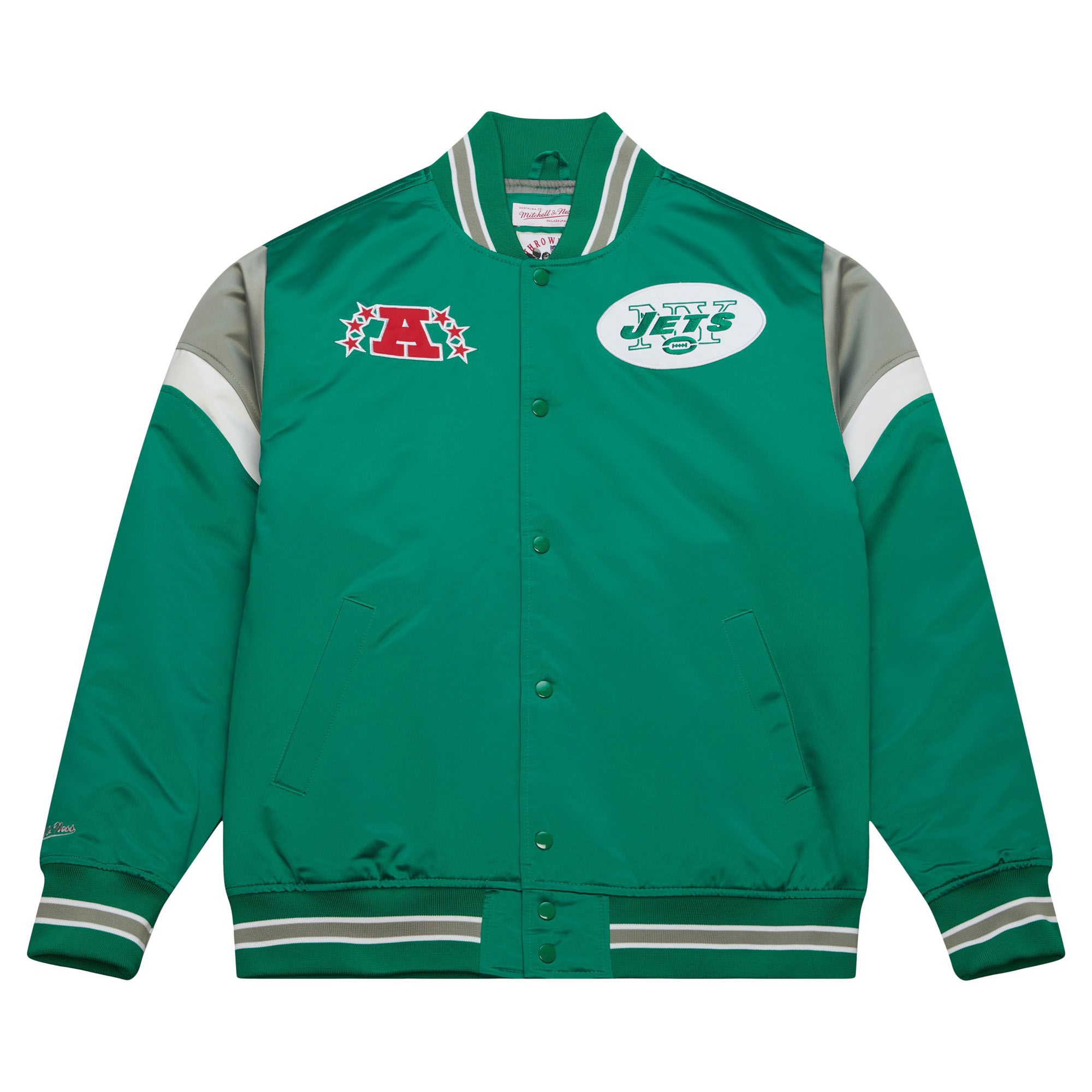 New York Jets Mitchell & Ness Heavyweight Satin NFL Jacket