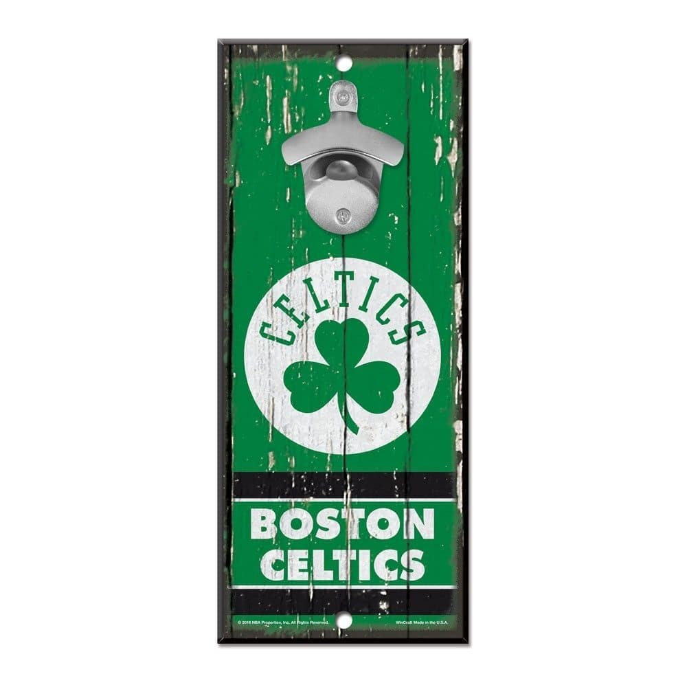 Boston Celtics NBA Bottle Opener Sign