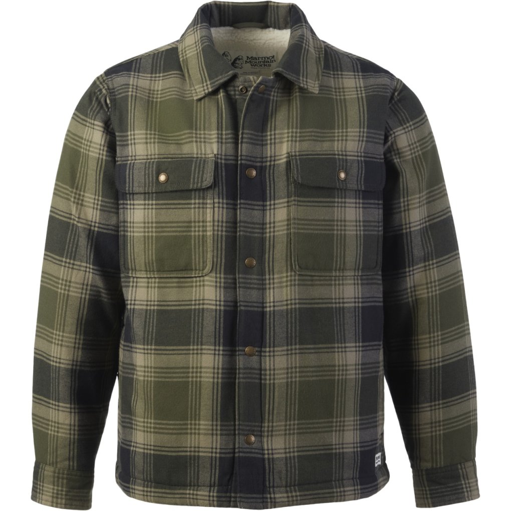 Marmot Ridgefield Sherpa Flannel Shirt Jacket Men - nori