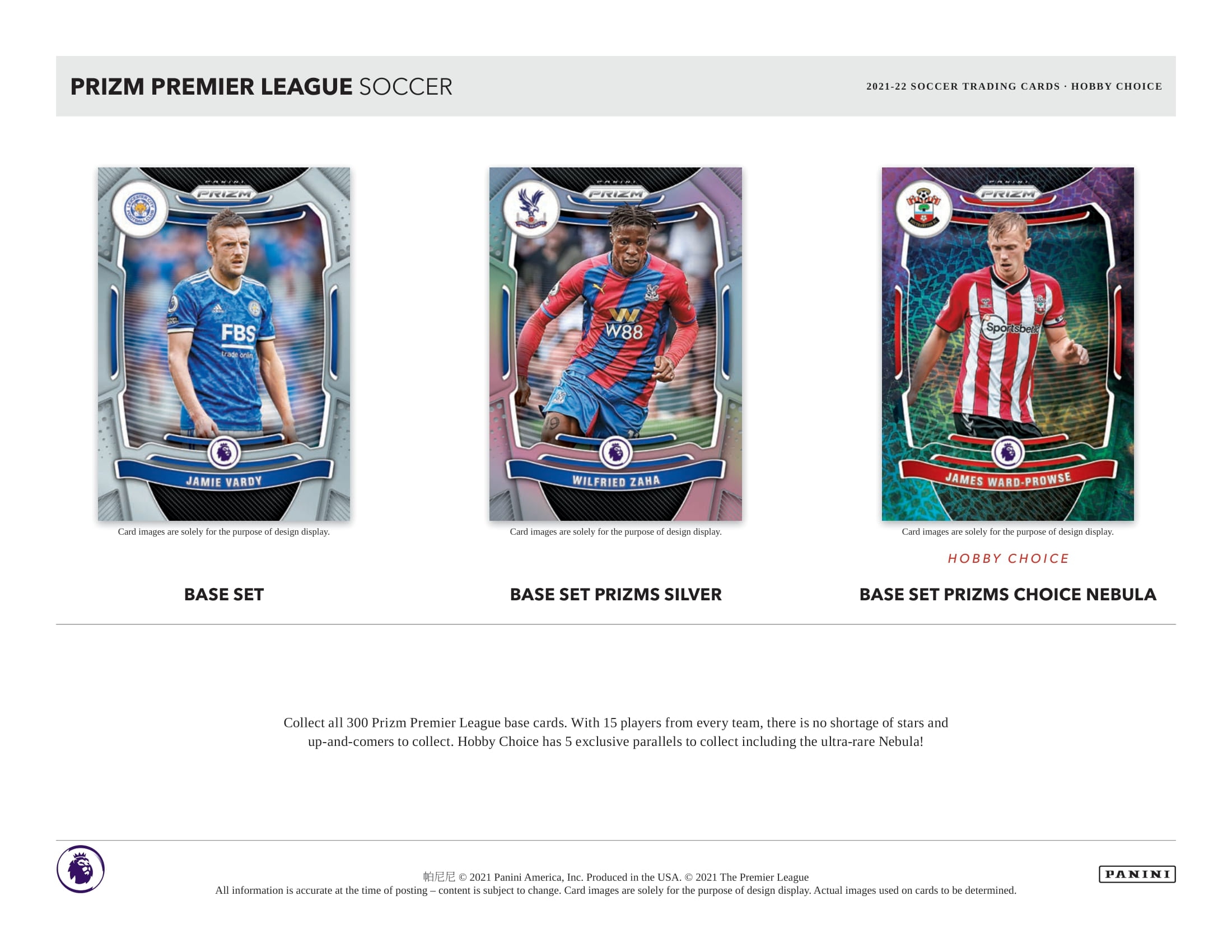 2021/22 Panini Prizm Premier League EPL Soccer Choice Hobby Box