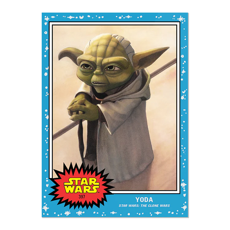 Topps UK - SW Living Set Card #397 - Yoda