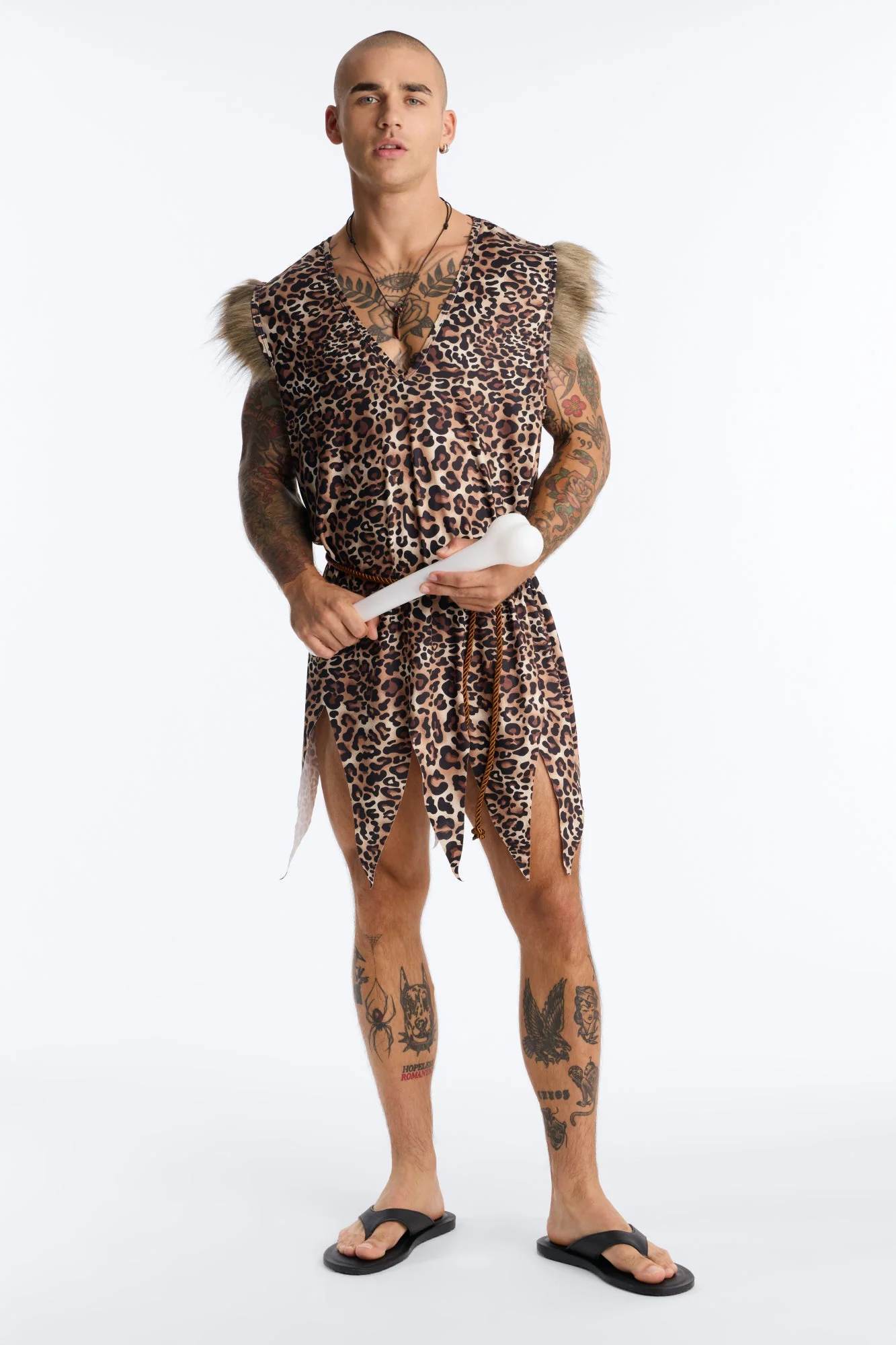 Bedrock Bad Boy 4 Piece Costume Set - Brown/combo