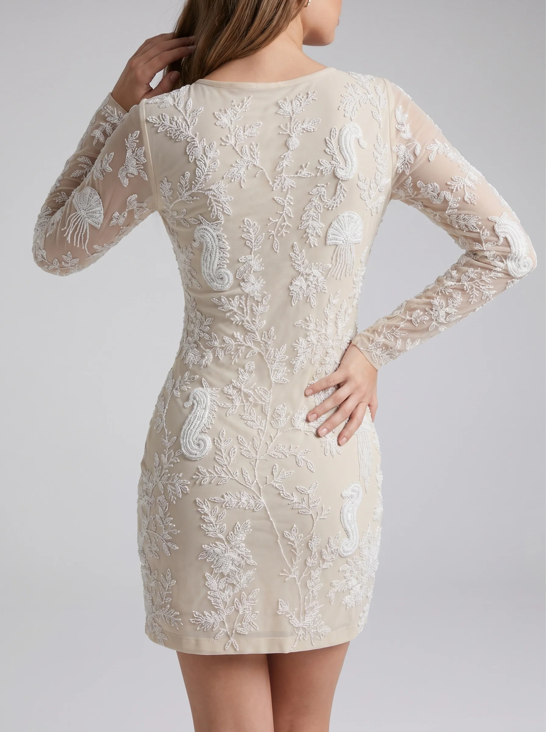 Serena Sheer White Mini Dress
