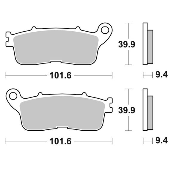 SBS 892LS Sinter Sintered Metal rear brake padsRef: 892LS / 892040