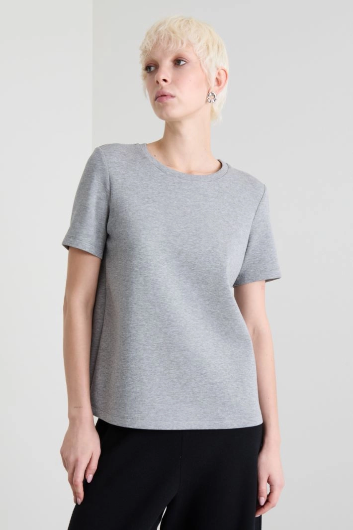 Compact jersey T-shirt - GREY