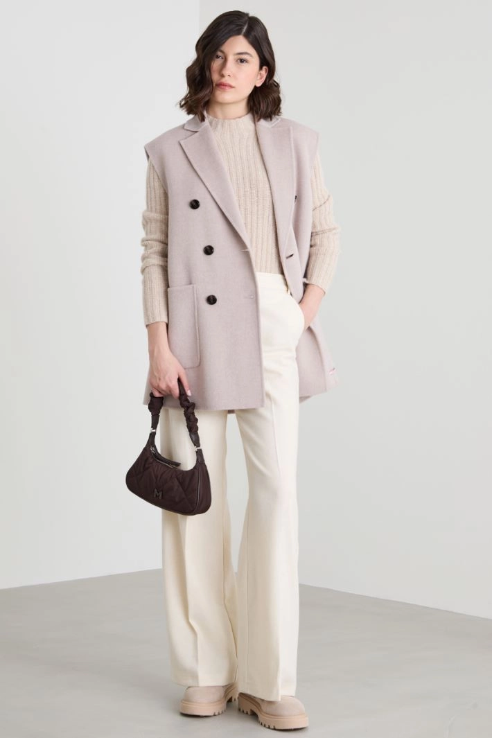 Wool and cashmere sweater - CREAM