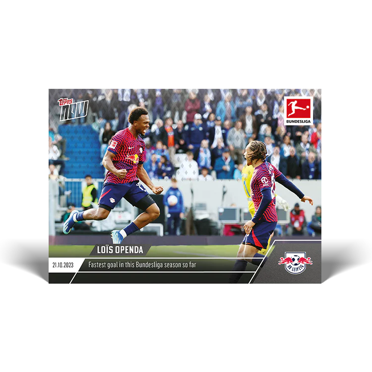 Topps UK - Loïs Openda - Fastest goal in this Bundesliga season so far - Bundesliga TOPPS NOW® Card #47