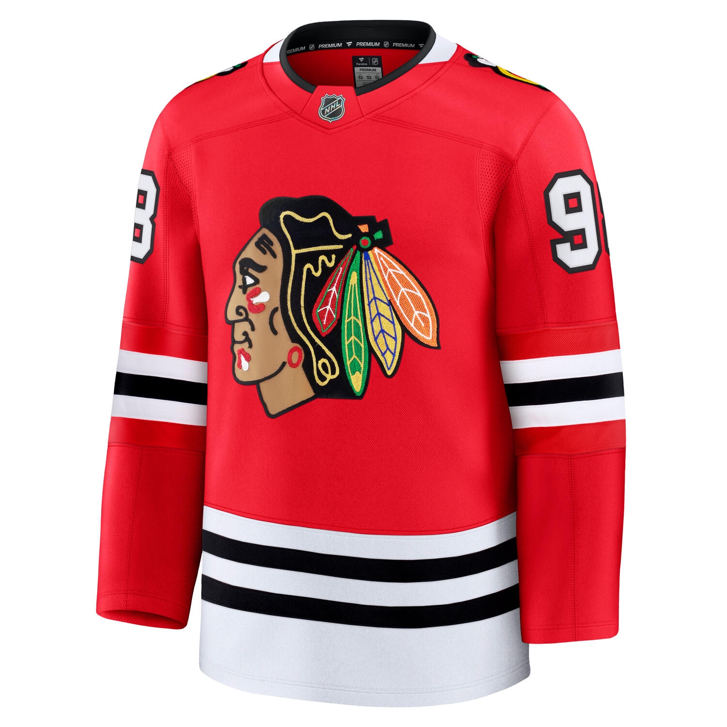 Connor Bedard #98 Chicago Blackhawks Premium NHL Jersey Home Red