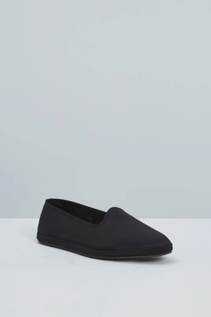 Satin Friulian shoes - BLACK