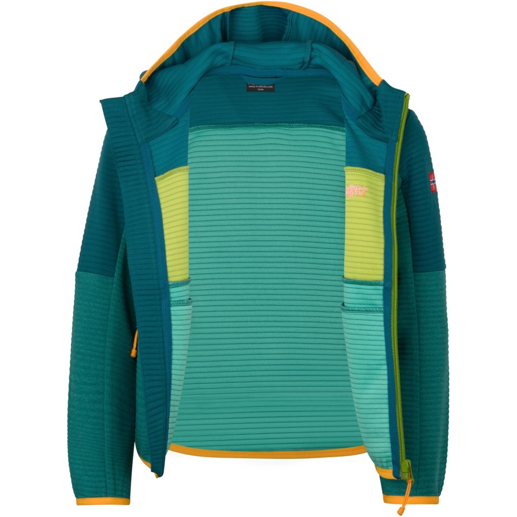 Trollkids Sogndal XT Jacket Kids - Sea Green/Lagoon Green/Pear Green/Sahara Sunset