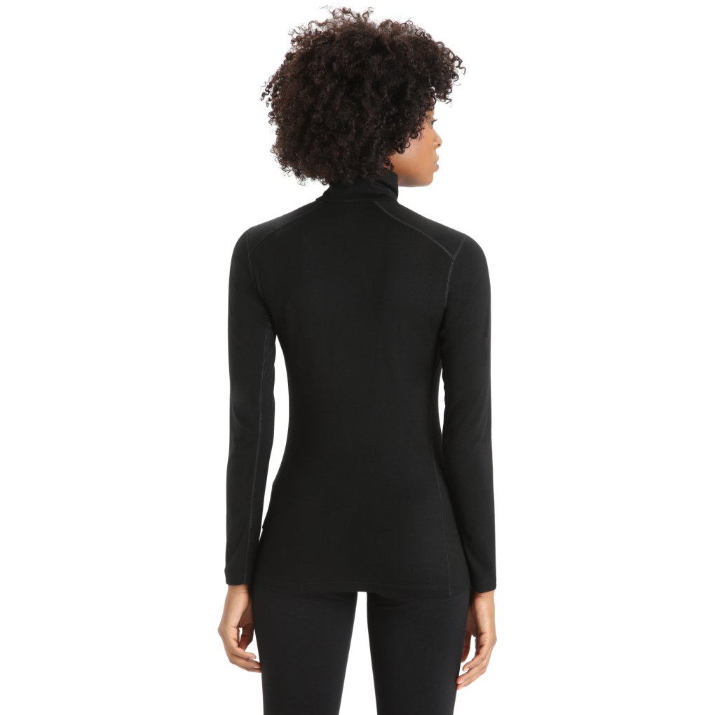 Icebreaker Merino 200 Oasis Long Sleeve Half Zip Thermal Top Women - Black