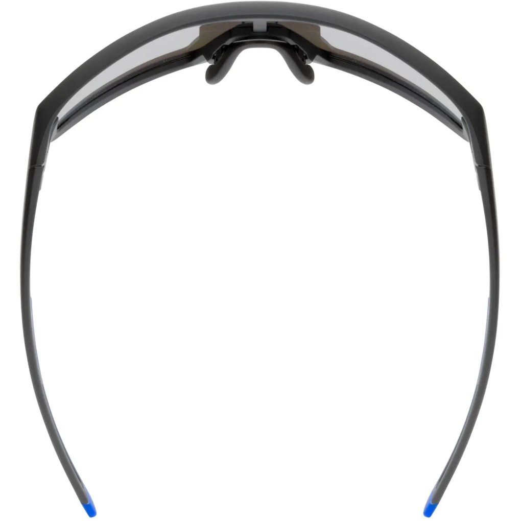 Uvex skyryse Cycling Glasses - black matt/mirror blue