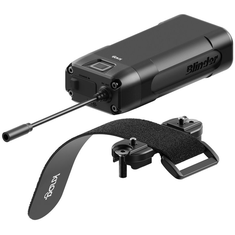 Knog Blinder X Action 2300 Front Light + Powerbank 10.000mAh + Helmet Mount - black