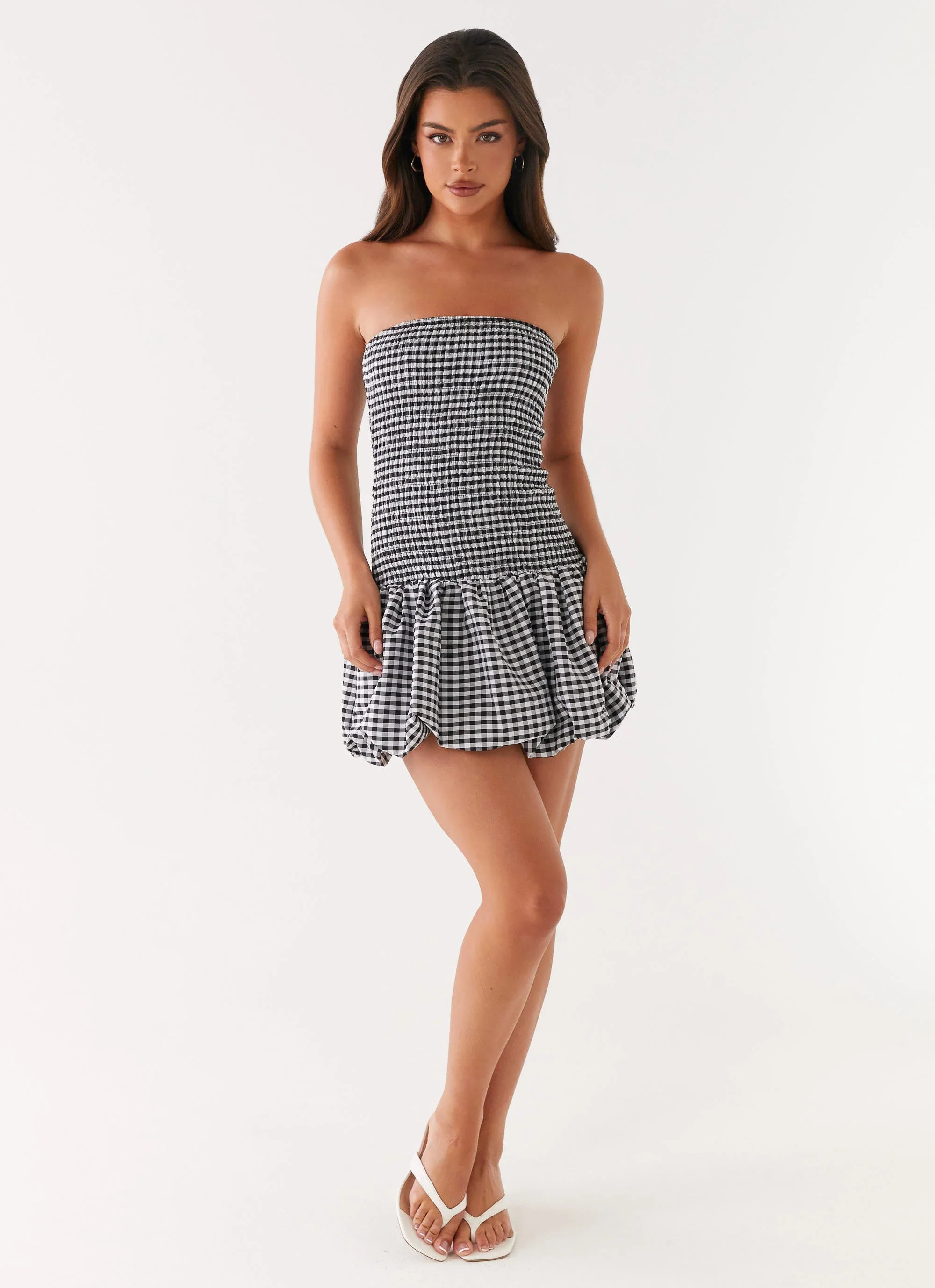 Martell Mini Dress - Black Gingham