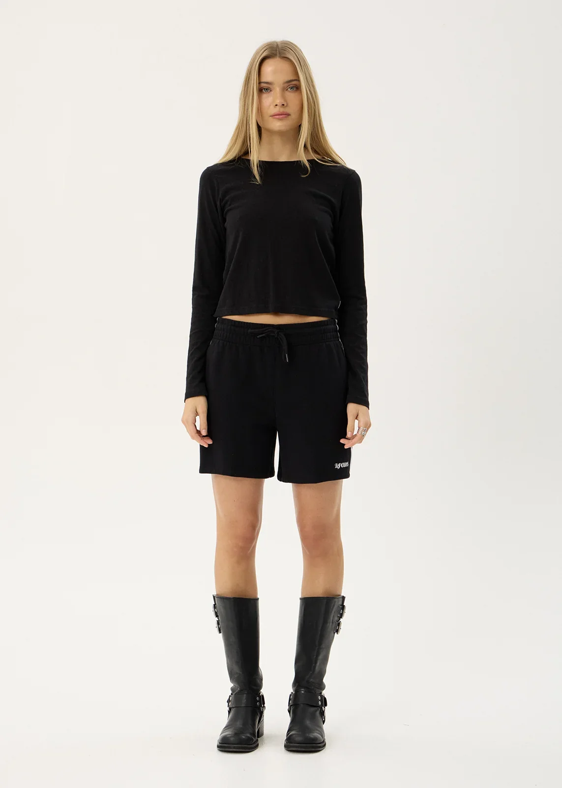 AFENDS Womens Katelyn - Fleece Short - Black