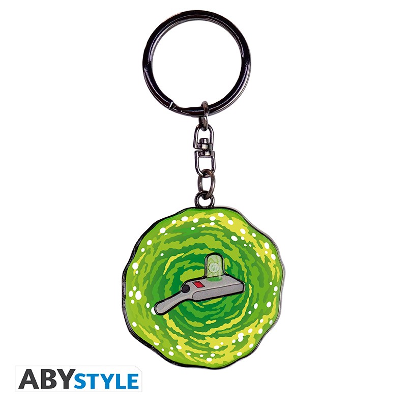 RICK AND MORTY Moving Keychain Portal Gun