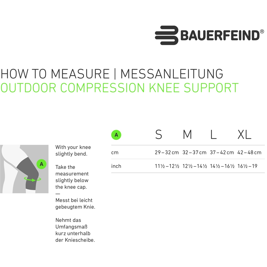 Bauerfeind Outdoor Compression Knee Support - black